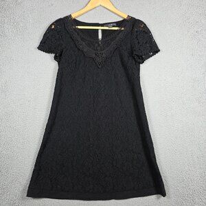 Twenty One Dress Womens Size Small Black Cocktail Mini Gothic Grunge Eyelet Y2K